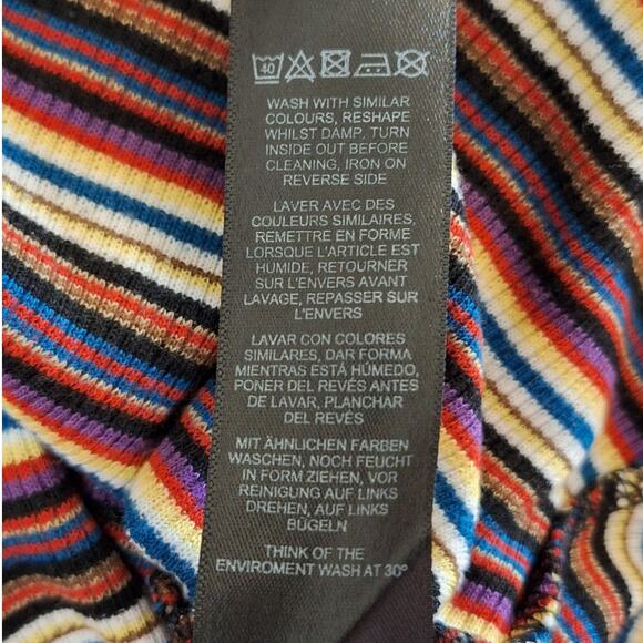 ASOS DESIGN Dress Women's 8 Striped Henley Ribbed Mini Y2K Style Lightweight - Picture 8 of 8